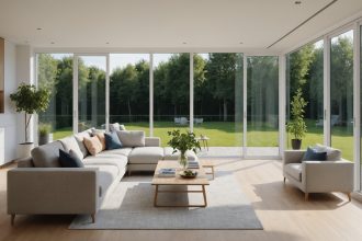 Fenêtres en PVC sur mesure installées dans une maison moderne à Yvetot