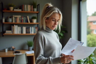Femme d'âge moyen dans son bureau immobilier