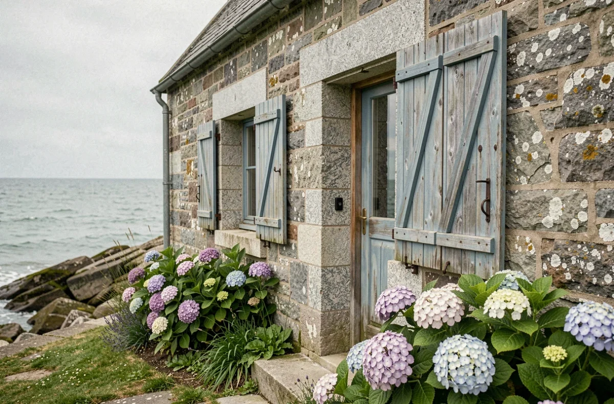 Maison de pêcheur en pierre de granit à vendre en Bretagne avec vue sur la mer